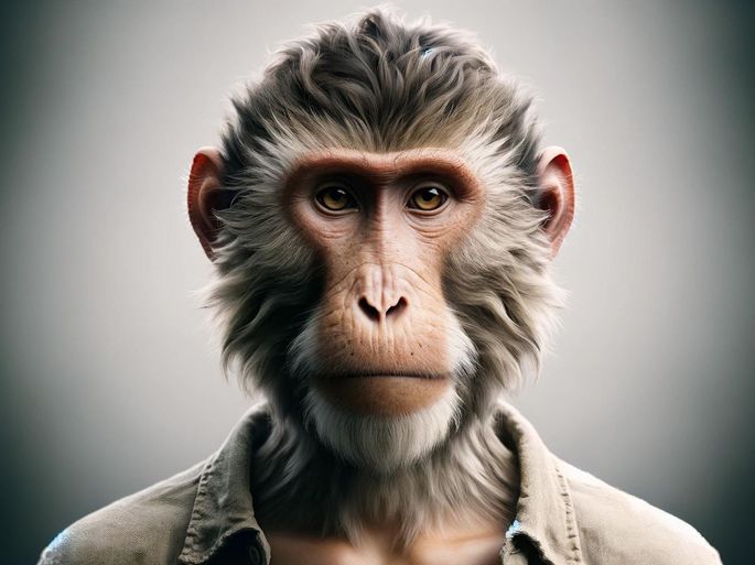 Macaco em corpo humano