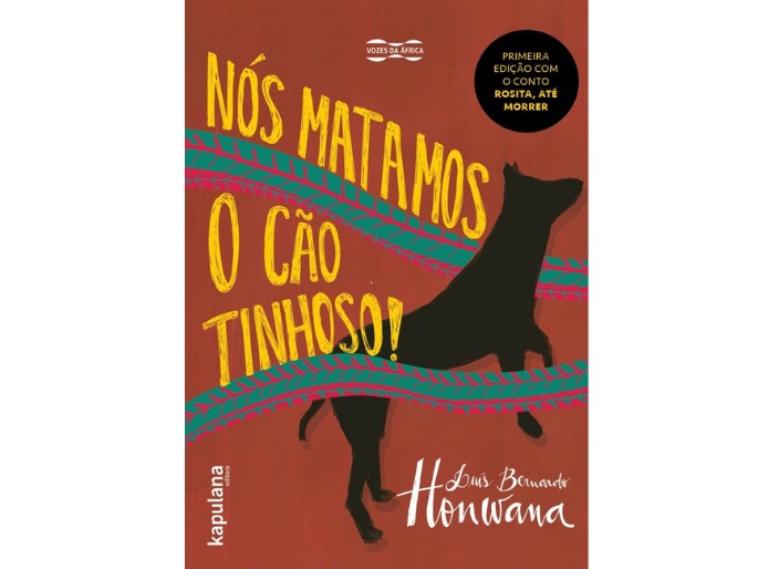 Capa do livro Nós matamos o cão tinhoso, contendo a ilustração de um cachorro