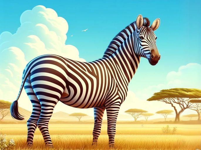 Zebra na savana